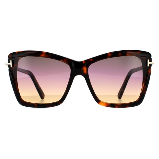 Tom Ford Butterfly Womens Coloured Havana Smoke Gradient