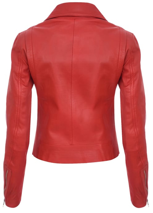 Smart women's leather biker jacket - Matlock