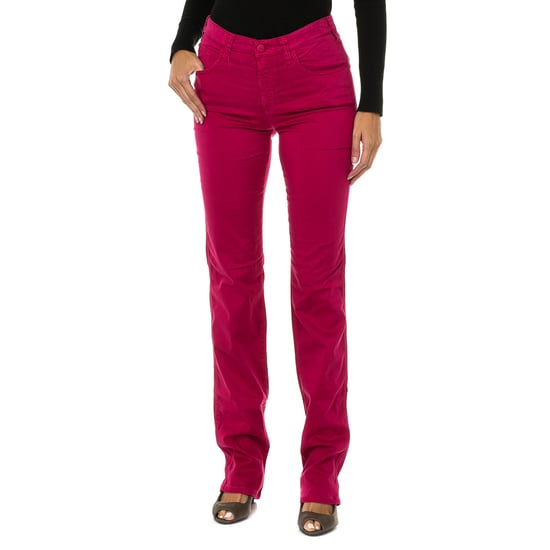 Long stretch fabric pants 6Y5J75-5N22Z woman
