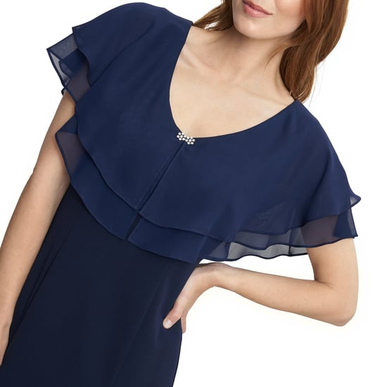 Sharla V Neck Two Tiered Top With Embellishment