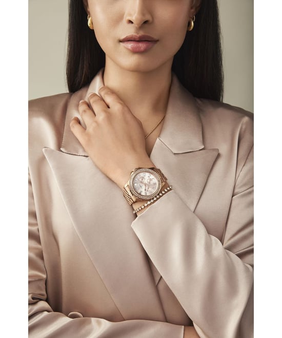 Timex Kaia X Bcrf Dames Roze Gouden Horloge TW2V96700 - Image 6