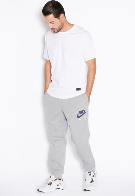 Nike Air AW77 Heren Fleece Joggers Grijs - Image 4