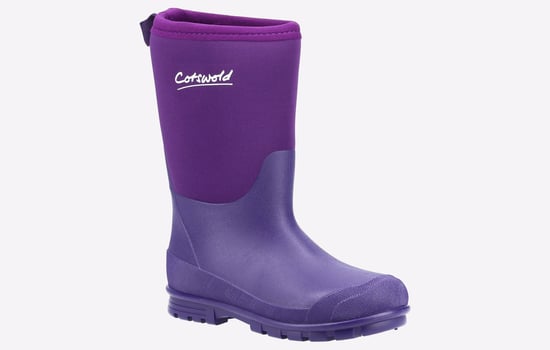 Cotswold Hilly Neoprene Tpr+neopreen Kinderen Paarse Regenlaarzen - Image 2