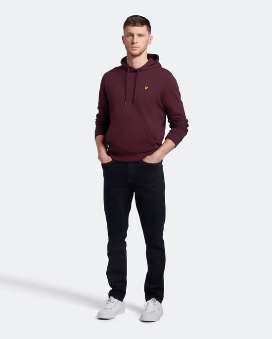 Lyle & Scott pullover hoodie in bordeauxrood - Image 3