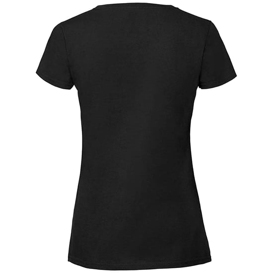 Fruit Of The Loom Vrouwen / Dames Fit Ringgesponnen Premium Tshirt (Zwart) - Image 2