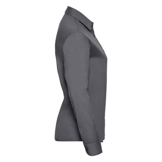 Russell Collection Dames/Dames Poplin Easy-Care Formeel Overhemd Met Lange Mouwen (Konvooi Grijs) - Image 3