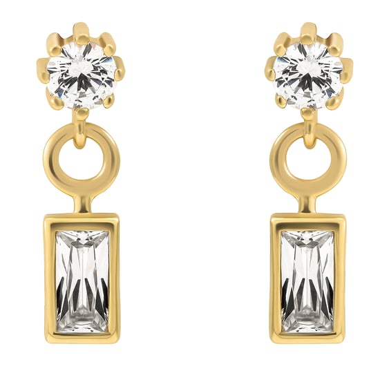 Orphelia 'Madelyn' Dames 925 Sterling Zilveren Oorbellen - Goud ZO-7583/G - Image 1