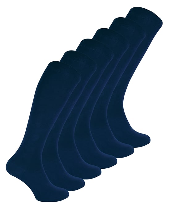 Sock Snob - 6 Paar Multipack Dames Extra Lange Bamboe Sokken Ademende Kniekousen - Marine - Image 1