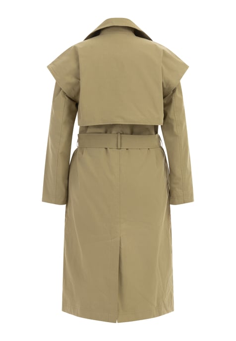 Dreimaster Trenchcoat Dames lichte olijf - Image 4