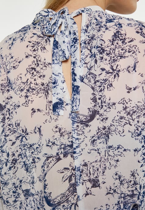 Dreimaster Blouse Dames marine wit - Image 5