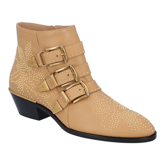 Chloé women susanna short boots in beige leather - Image 1