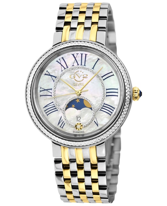GV2 Women's Genoa SS silver Case, White MOP Dial, Two tone Stainless Steel Watch - Image 1