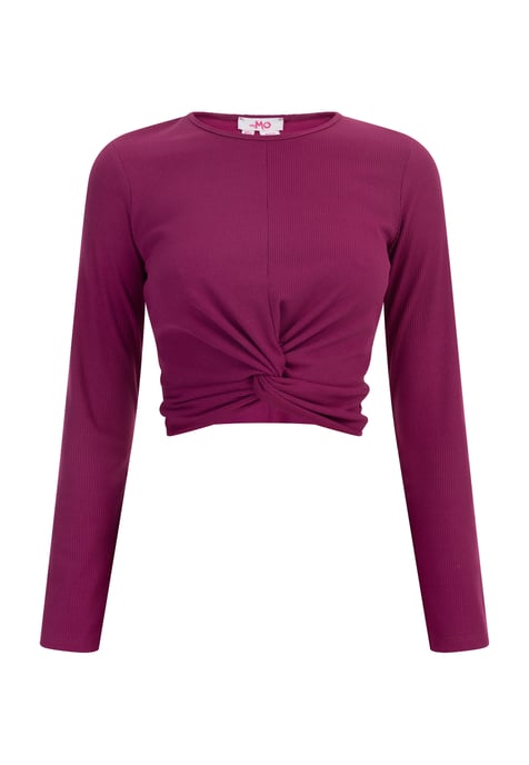 Mymo Topje met lange mouwen Dames fuchsia - Image 1