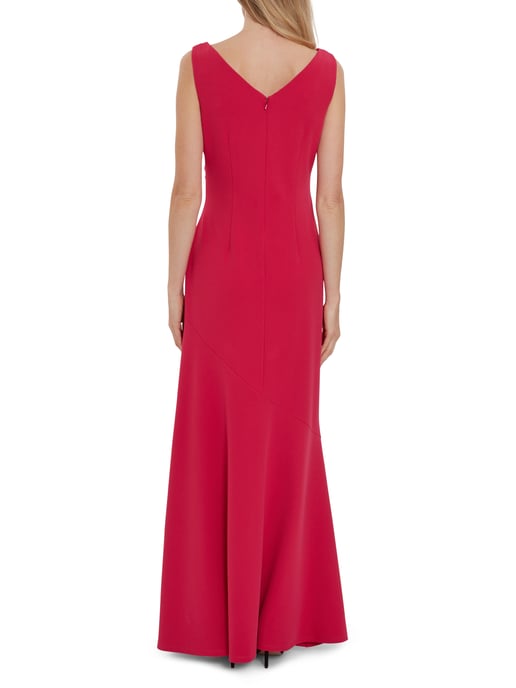 Gina Bacconi Gilberta Crepe Maxi Dress in Pink