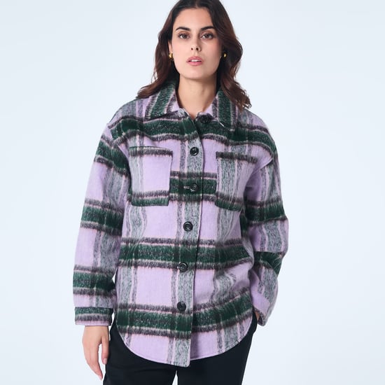 Oversized tartan jasje - Image 1