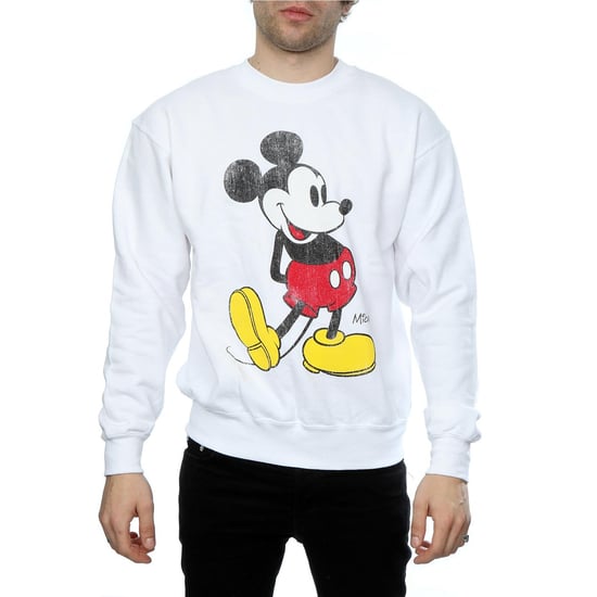Disney Heren Mickey Mouse Classic Kick Sweatshirt (Wit) - Image 3