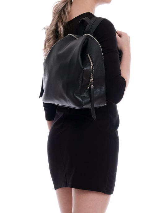 Anna Luchini SS22 AL 1677 Zwart Rundleer Tas - Image 5