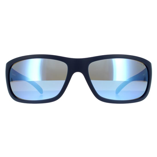 Arnette Rechthoekige Heren Mat Blauw Donkergrijs Spiegeld Waterblauw Zonnebril - Image 1
