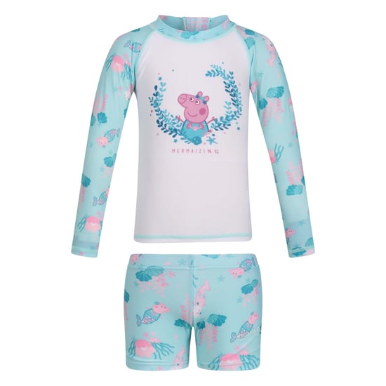 Regatta Infants Peppa Pig Long Sleeve Swimming Suit in Blue-White