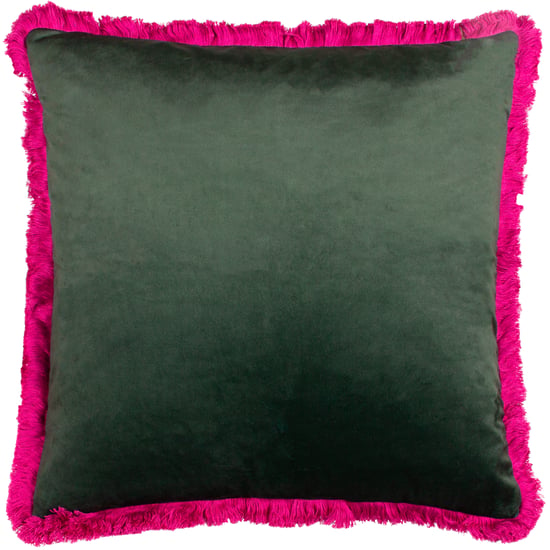 Paoletti Lupita Fringed Animal Satin Polyester Filled Cushion