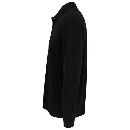 SOLS Unisex Adult Prime Pique Long-Sleeved Polo Shirt (Black)