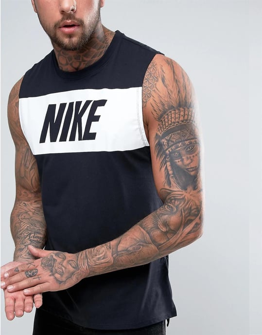 Nike retro herenhemd met logo in zwart - Image 3