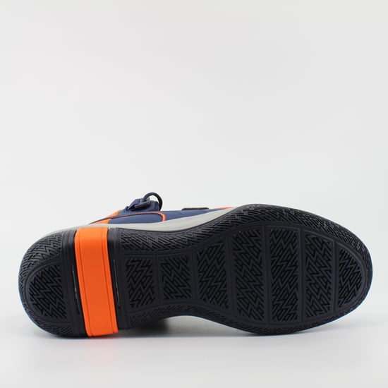 Puma Legacy MM Navy Textile Mens Lace Up Trainers 194048 02