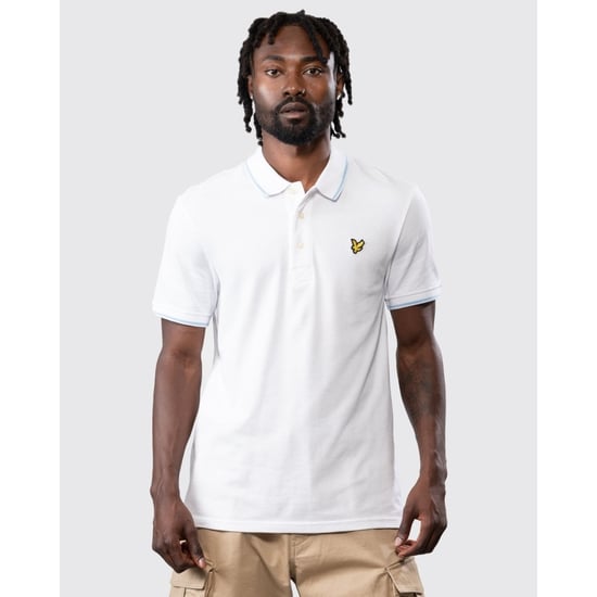 Lyle & Scott getipt poloshirt in wit - Image 1