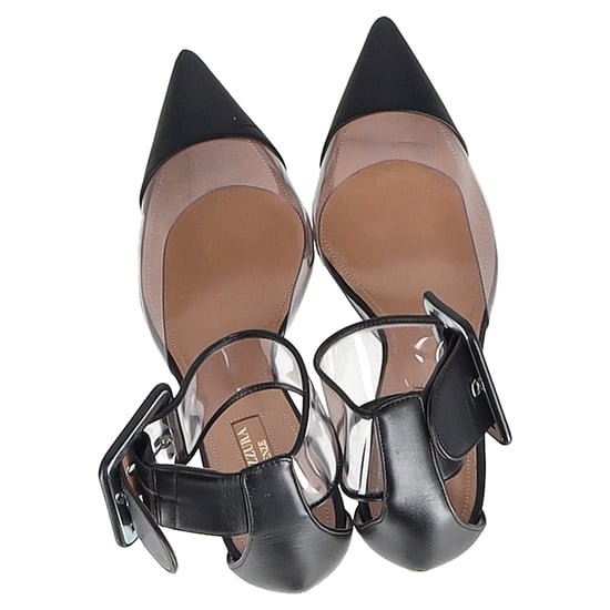 Aquazzura PVC Enkelband Sandalen in Zwart Leer - Image 6