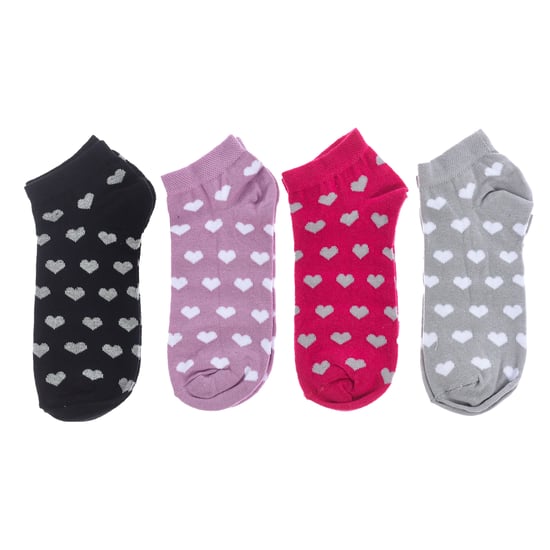 Pack of 4 women's ankle socks, women's short socks