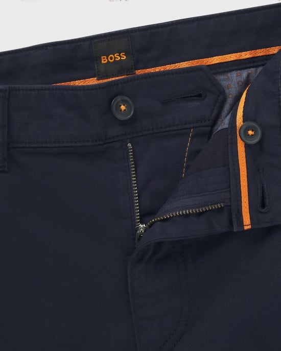 BOSS Orange Heren Regular Fit Chino's van Stretch-Katoen Satin - Image 2