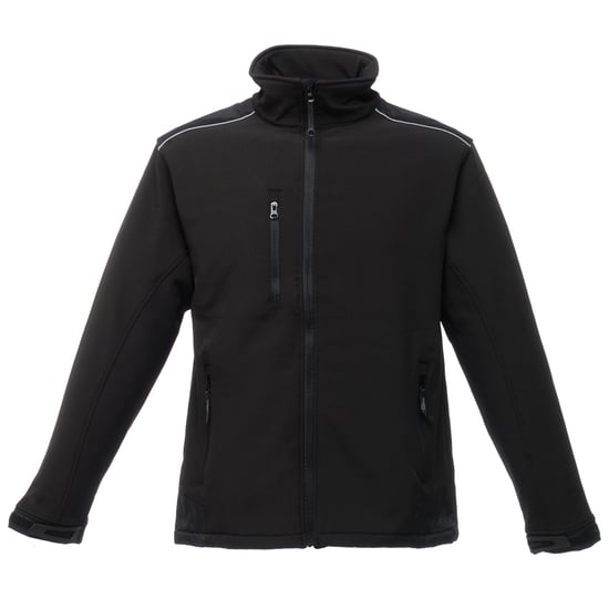 Regatta Mens Sandstorm Hardwearing Softshell Jacket (water Repellent) (Black/Black)