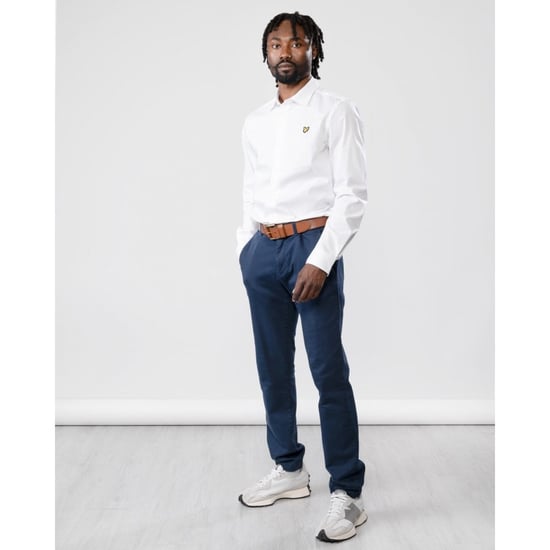 Lyle & Scott slim-fit popeline overhemd met lange mouwen in wit - Image 3