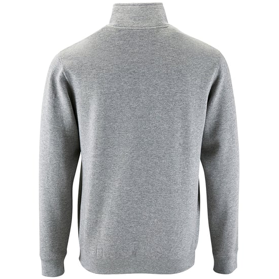 SOLS Mens Stan Contrast Zip Neck Sweatshirt (Grey Marl)