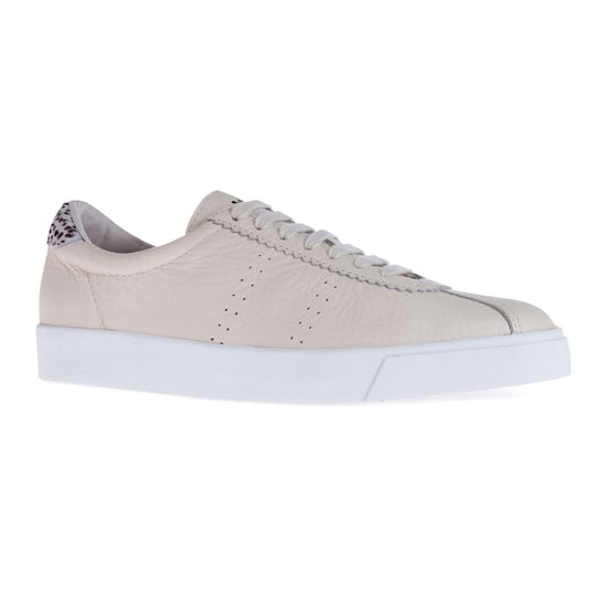 Superga Dames/Dames 2843 Club S Dalmatiërprint Tumbled Leather Trainers (Beige Gesso) - Image 1