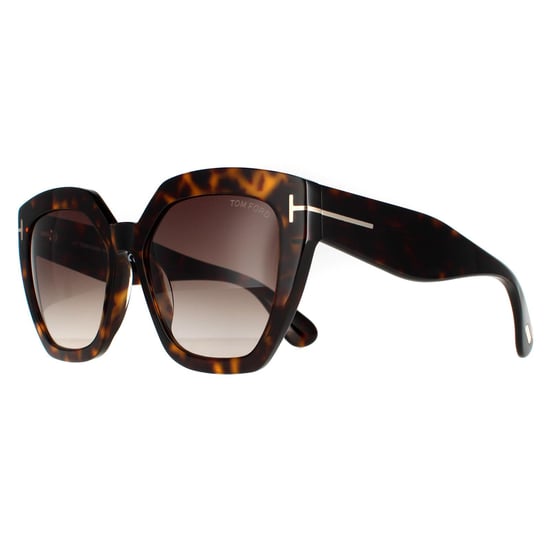 Tom Ford Cat Eye Womens Dark Havana Gradient Roviex Brown FT0939 Phoebe Sunglasses