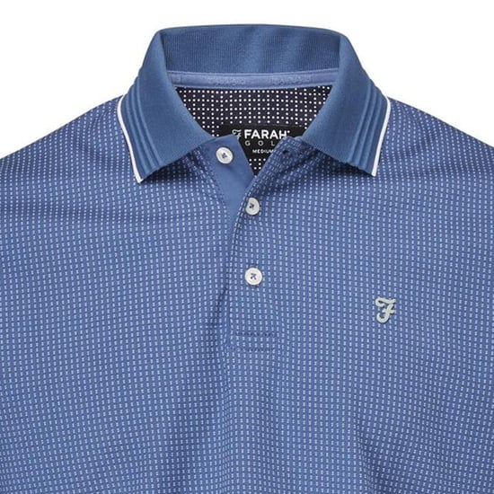Farah Heren Ferris Poloshirt (Schemerig blauw/wit) - Image 3