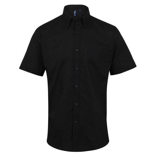 Premier Herenhandtekening Oxford Short Sleeve Work Shirt (Zwart) - Image 1