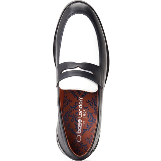 Base London Sid Leren Herenpantoffels Zwart/Wit - Image 4