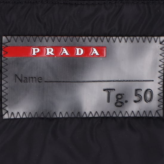 Prada Sport Gevoerde Donsjack met Kap in Zwarte Nylon - Image 4