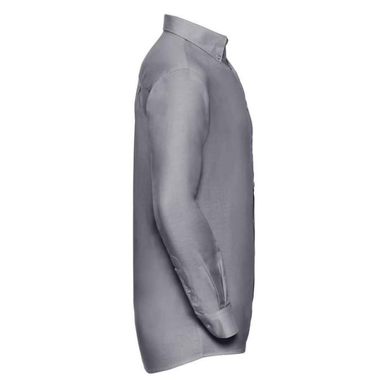Russell Collection Heren Oxford Easy-Care Formeel Overhemd Met Lange Mouwen (Zilver) - Image 3