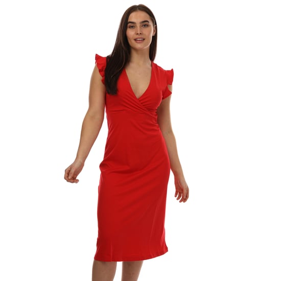 Women's Only May Wrap Midi Dress in Red