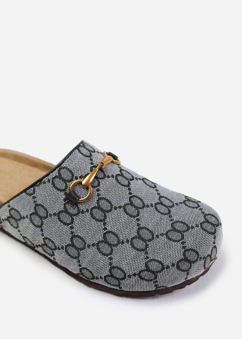 Wheres That From Womens 'Dublin' Open Back Slip On Loafer With Gold Detail