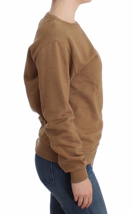 John Galliano Dames Bruine Crewneck Katoenen Trui - Image 4