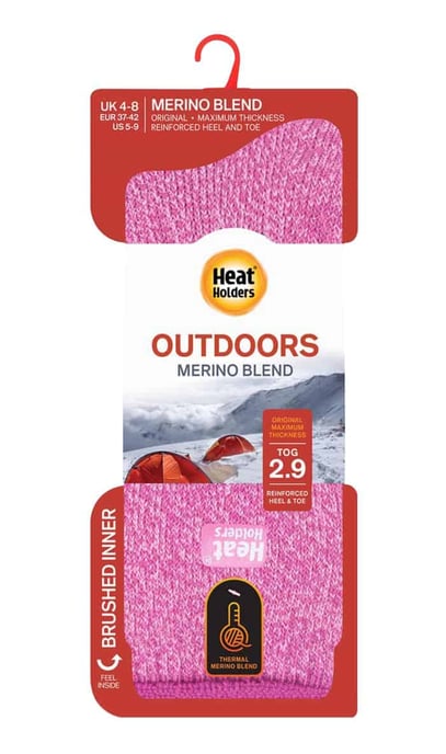 Dikke thermo sokken van merinowol voor dames - Roze - Image 2