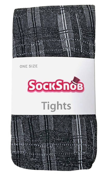 Sock Snob Dames80 denier ondoorzichtig patroon panty's - Skye Zwart / wit - Image 2