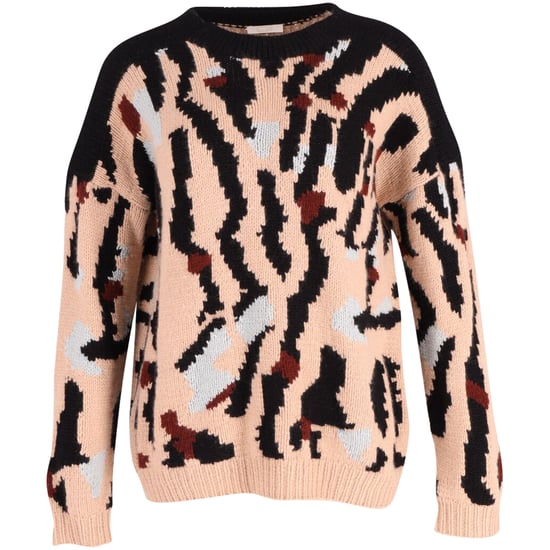 Chloe Printed Chunky Knit Sweater in Multicolor Cashmere - Image 1