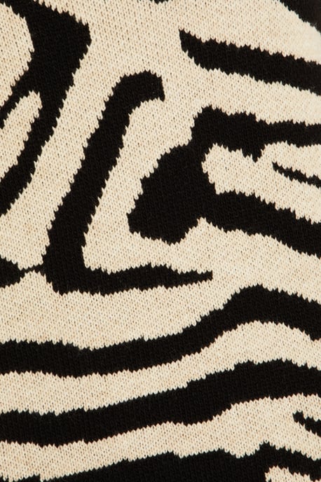 Stone Animal Print Knitted Jumper Dress