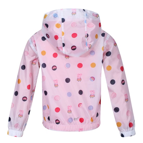 Regatta Kinder/Kinderen Peppa Pig Polka Dot Waterdichte Jas met Kap (Lichtroze) - Image 2