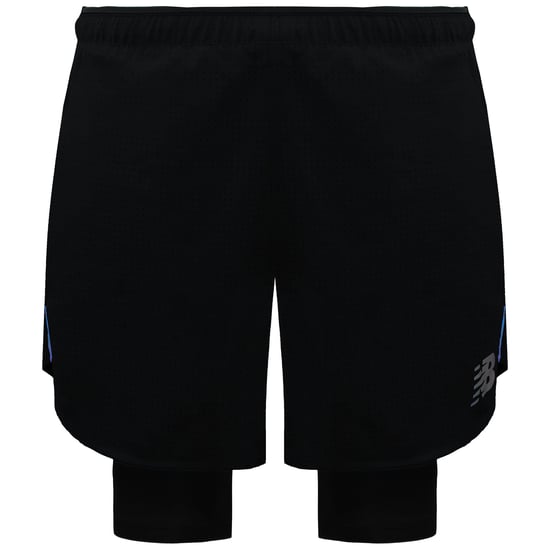 New Balance Q Speed 5inch Heren Zwart 2in1 Shorts - Image 1